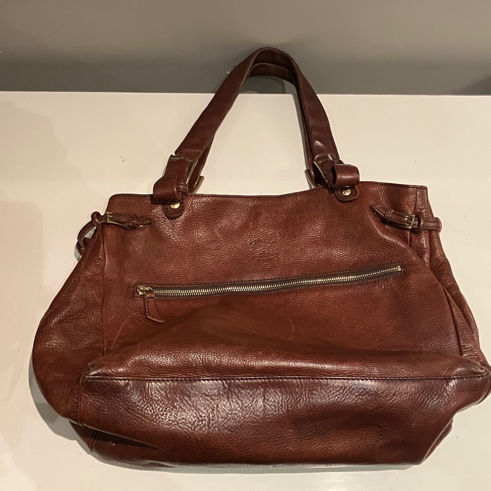 Il Bisonte Brown Leather Tote Bag